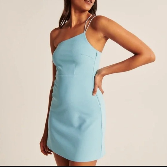 Abercrombie & Fitch Dresses & Skirts - Abercrombie & Fitch Women Strappy One Shoulder Mini Dress Skort S T Light Blue